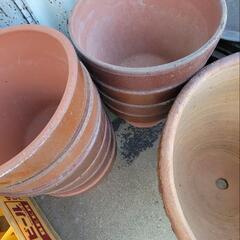 陶器植木鉢　壺　無料の画像