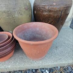 陶器植木鉢　壺　無料の画像