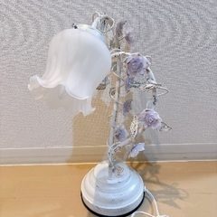 アンティークフラワースタンド ライト ジャンク品の画像