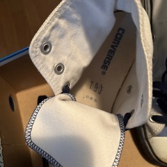 コンバース　24.5cm　白✖️青　の画像
