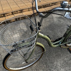 【受け渡し予定者決まりました】あさひ　自転車　ライトグリーン の画像