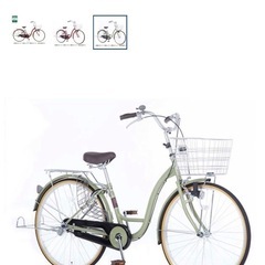 【受け渡し予定者決まりました】あさひ　自転車　ライトグリーン の画像