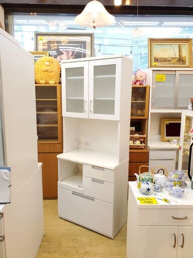 幅120cm ニトリ食器棚 ダリア ニトリ 食器棚(ダリア 70D WH) 【完成品・配送員設置】 【5年