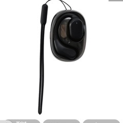オープンイヤーワイヤレスイヤホン Bluetooth ブラック 3COINSの画像