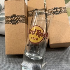 【未使用品】hard rock cafe ショットグラス、JALお箸セットの画像