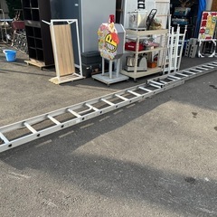 ALINCO 住宅用2連ハシゴ BXV70 伸縮梯子 全長7m 縮長4m 耐荷重100Kg アルミ ラダー 中古品 ④の画像