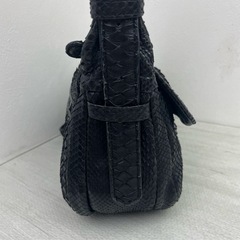 定価25万　最高級蛇革　唯一無二のカッコよさ光沢感　パイソン サコッシュ バッグの画像