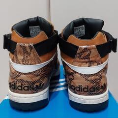 adidas ENFR MID Q34169 アディダス ミッドカット スニーカー スネーク ウィート ブラック 26cm 8インチ 蛇柄 アニマル ベルクロストラップの画像