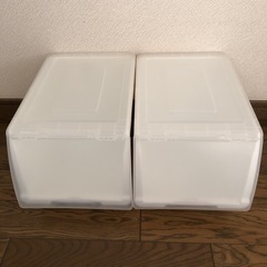 2個セット　収納ケース Nフラッテ ハーフ 本体+フタセット ニトリ の画像