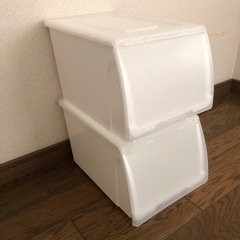 2個セット　収納ケース Nフラッテ ハーフ 本体+フタセット ニトリ の画像
