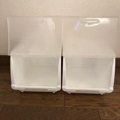 2個セット　収納ケース Nフラッテ ハーフ 本体+フタセット ニトリ の画像