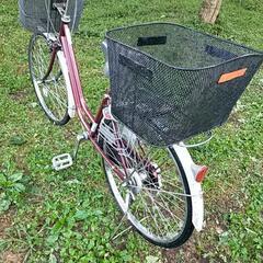 自転車　24インチ　カゴ付き　ギア付き　ライト付き　ベル付き　の画像
