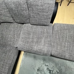 ソファ 3人掛けソファ カウチソファ コーナーソファ 洗える カバーリング ヘッドレスト付き ロータイプ ソファー カウチ コーナーソファー 3人掛け 三人掛け L字 l字 オットマン付き リビング リビングソファの画像