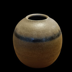 (中古)信楽焼 花瓶 明山作の画像