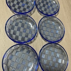 骨董ガラス皿　6枚セットの画像