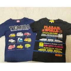 ４枚セット　プラレール　トミカ　ボーダー　マリン
Ｔシャツ　半袖　110 センチの画像