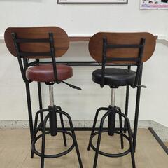 ジモティー見た！で5％OFF【カウンターテーブルセット】テーブル イスの画像