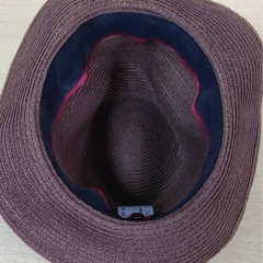 Borsalino ボルサリーノ 18.57 ヘンプ中折れハット レディース イタリア製 サイズ不明(手測りで53～54㎝) 中古 アルコール消毒済の画像