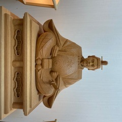 『菅原道真公（天神様） 』 木彫　伝統工芸井波彫刻　長谷進　謹作の画像