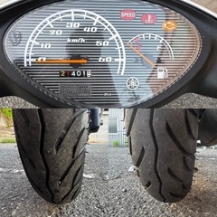 ヤマハ　ジョグ　FI SA36J シルバー　カゴ付き　動画あり　大阪の画像
