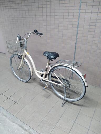 送料無料相談可！サイクルベースあさひ製！クリーム色！26インチ