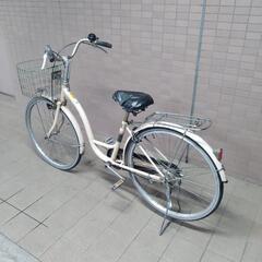 送料無料相談可！サイクルベースあさひ製！クリーム色！26インチ自転車！の画像