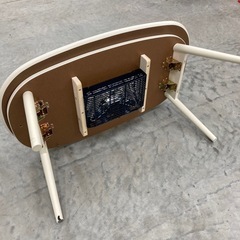 【kj176】美品 ホワイトナチュラル 折りたたみこたつテーブル センターテーブル コーヒーテーブル リビングテーブル　検)一人暮らし　ファミリー　冷蔵庫　洗濯機　オフィス　事務　テーブル　ラック　収納　家具　ソファ　キッチンの画像