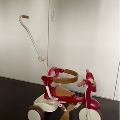 赤い三輪車 子供用ハンドル付き iimo 中古品 赤い三輪車 子供用ハンドル付き iimo 中古品 - メルカリ