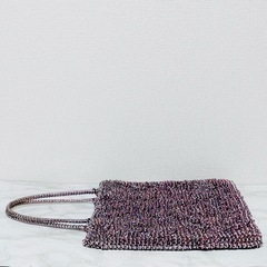 【美品】ANTEPRIMA アンテプリマ スクエア ワイヤーバッグ ピンクシルバー系の画像