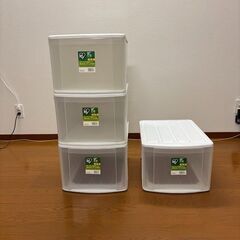 【4個セット】アイリスオーヤマ チェスト ESD 深型 収納ケース（中古）※読谷村受け渡し／1,000円の画像