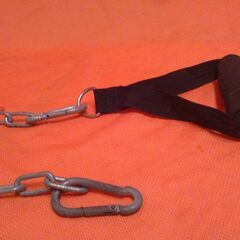 【直接引取り限定】IROTEC■ナイロン製■シングルハンドル■ケーブルアタッチメント■シーテッドロウ■チェーンカラビナ付■筋トレ■ボディビル■アイロテック■配送不可の画像