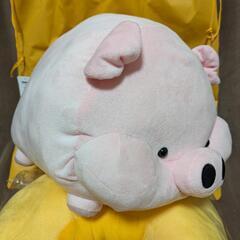 プーさんネックピローディズニー正規品とブタのぬいぐるみ新品セットの画像