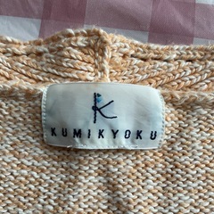 オンワード樫山KUMIKYOKU オレンジ Vネック ニット Mサイズの画像
