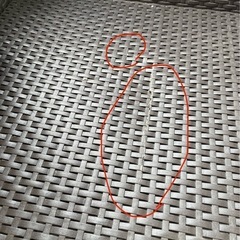 ラタン調ガーデンテーブルセットの画像