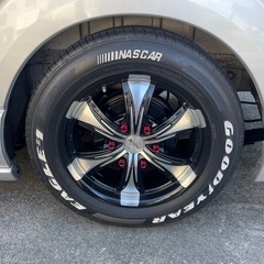 値下げ！WORK Crag XTRAP N6  GOOD YEAR NASCAR EAGLE ″1  17インチアルミ4本セット　essexロックナット付き　ハイエース、キャラバン等に の画像