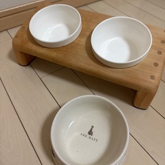 【交渉中】【差し上げます】ペットネコ用フードボウルの画像