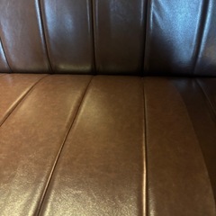ニトリ　2人がけレザーソファの画像