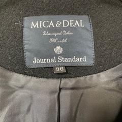 MICA&DEAL ノーカラーコート S〜Mサイズ ブラックの画像