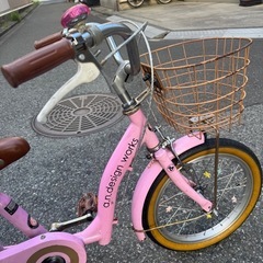 子供用自転車(16インチ　ヘルメット付き)の画像