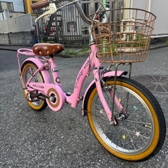 子供用自転車(16インチ　ヘルメット付き)の画像