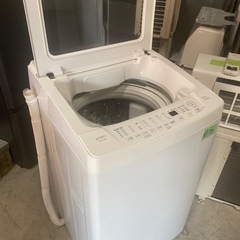 NO B378 🌈福岡市内配送設置無料✨🌈ヤマダオリジナル 全自動洗濯機 洗濯：8.0ｋｇ 幅58.5cm ステンレス槽 静音 節電 RORO YWMT-V80L ホワイト系　2023年の画像