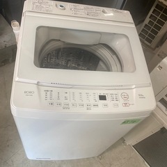 NO B378 🌈福岡市内配送設置無料✨🌈ヤマダオリジナル 全自動洗濯機 洗濯：8.0ｋｇ 幅58.5cm ステンレス槽 静音 節電 RORO YWMT-V80L ホワイト系　2023年の画像