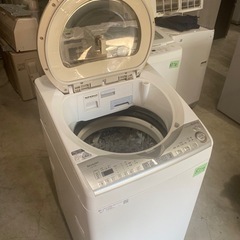 NO B379🌈福岡市内配送設置無料✨🌈ES-TX8B-N 縦型洗濯乾燥機 ゴールド系 [洗濯8.0kg /乾燥4.5kg /ヒーター乾燥(排気タイプ) /上開き] の画像