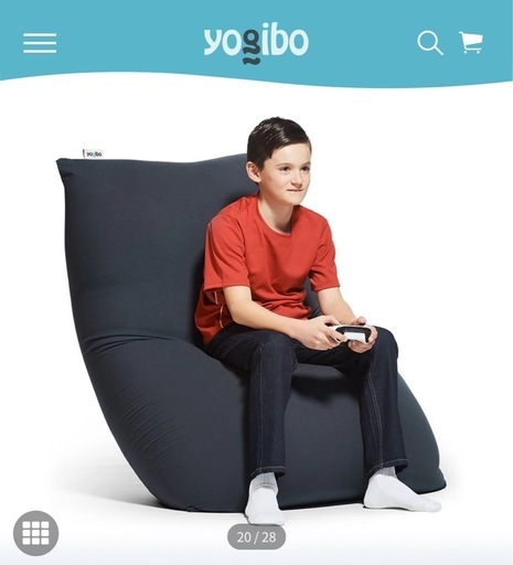 Yogibo Midi ビーズクッション ブラウン Yogibo 柔らかな手触りの