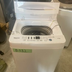 NO B382🌈福岡市内配送設置無料✨🌈全自動洗濯機 ホワイト HW-T45D [洗濯4.5kg /乾燥機能無 /上開き] 2020年の画像