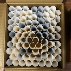 トイレットペーパー　ラップ　芯　台紙　工作　こども　夏休み　廃材　の画像