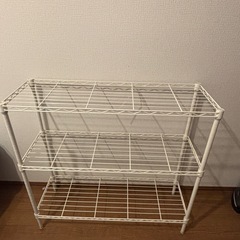 0円❗️ スチールラック（ホワイト／3段）差し上げますの画像