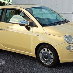 ★車検付き１３万円台格安！ すぐに乗って帰れるバニライエローのフィアット500ポップ。の画像