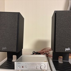 TEAC AI-303、POLK XT15、汎用スタンド、ケーブル、の画像