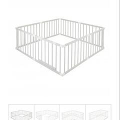 カトージ 木製ベビーサークル扉付(グレー)